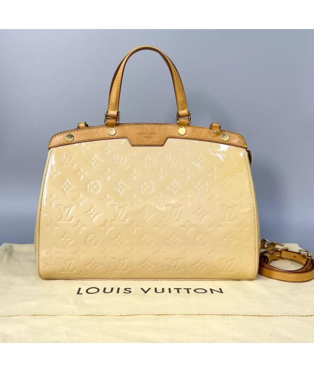 LOUIS VUITTON Бежевая сумка с короткими ручками, фото 2