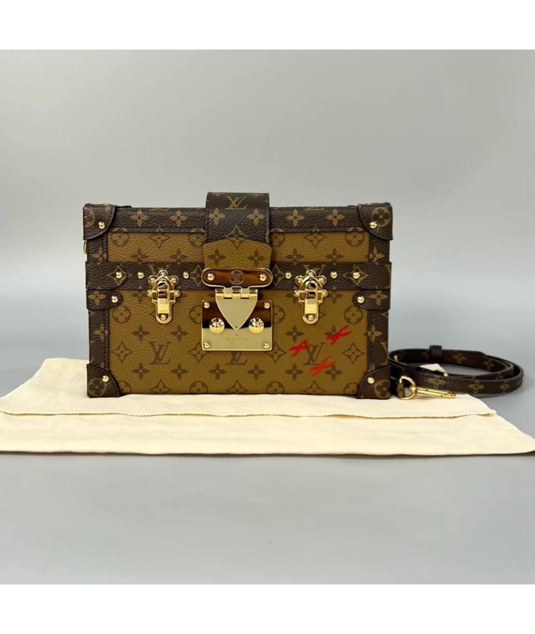 LOUIS VUITTON Коричневая сумка с короткими ручками, фото 2