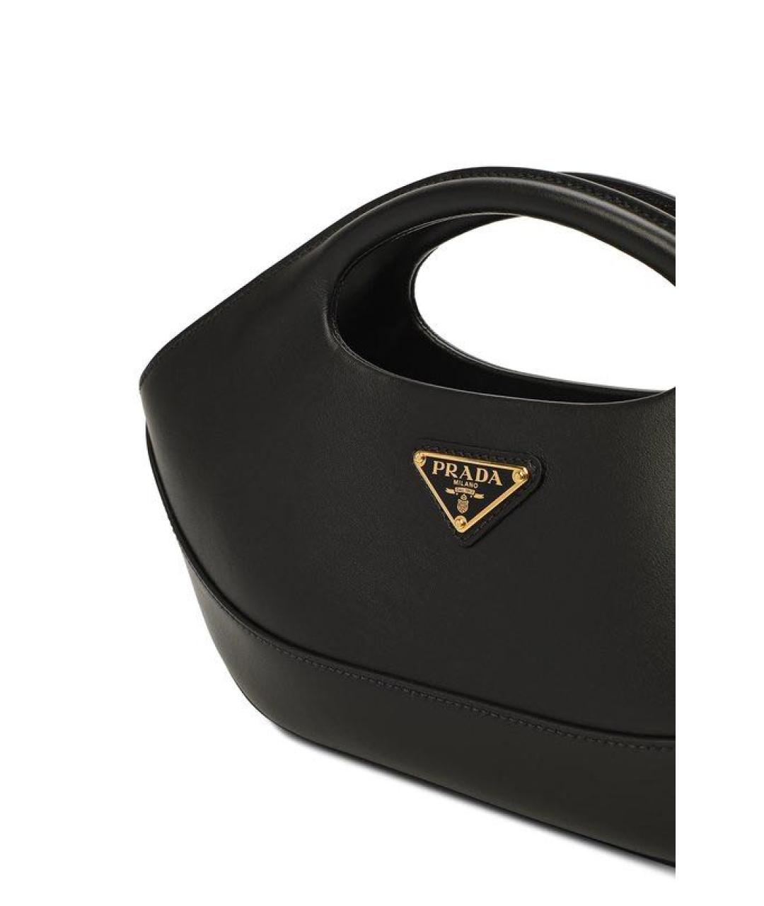 PRADA Черная кожаная сумка через плечо, фото 3
