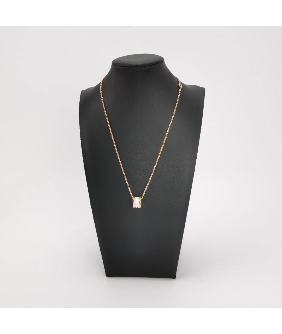 BVLGARI Белое колье из розового золота, фото 6