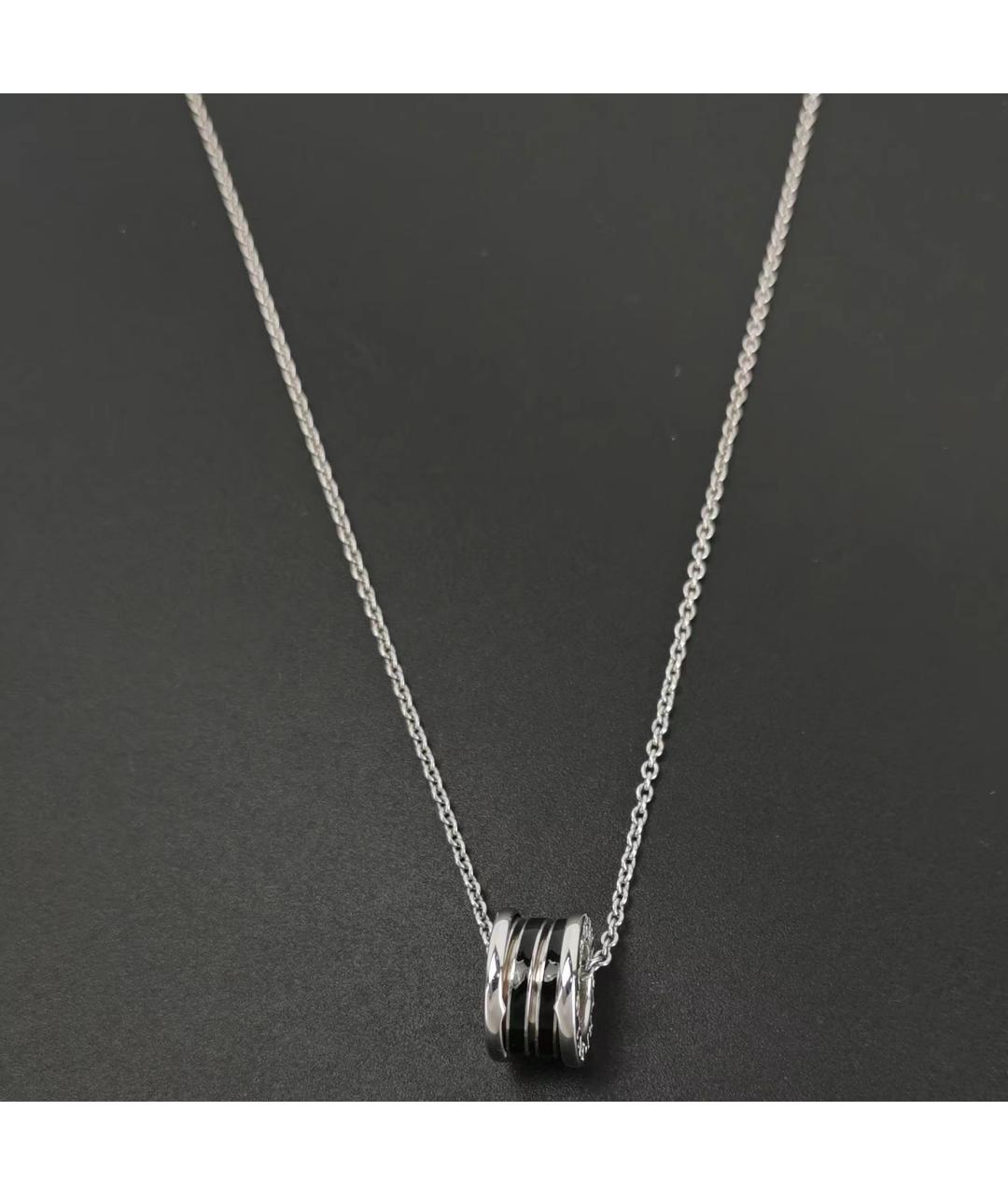 BVLGARI Черное колье из белого золота, фото 4