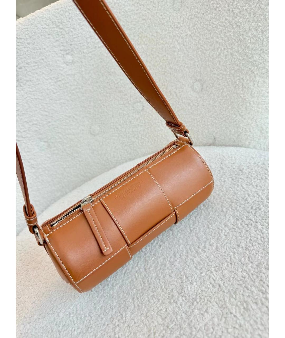 BOTTEGA VENETA Коричневая кожаная сумка через плечо, фото 3