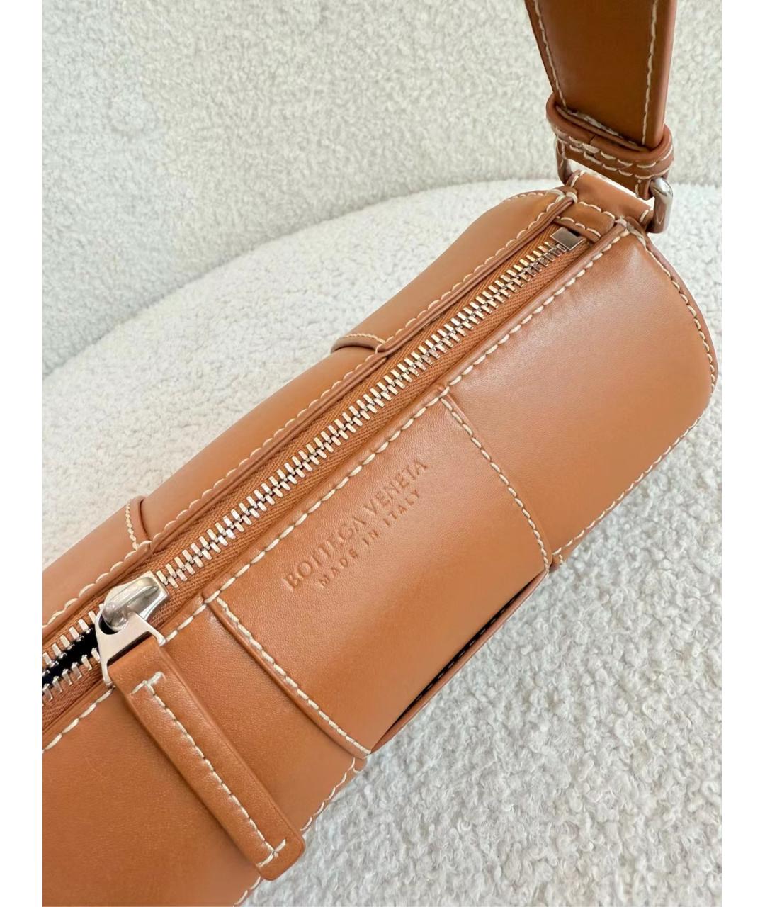 BOTTEGA VENETA Коричневая кожаная сумка через плечо, фото 2