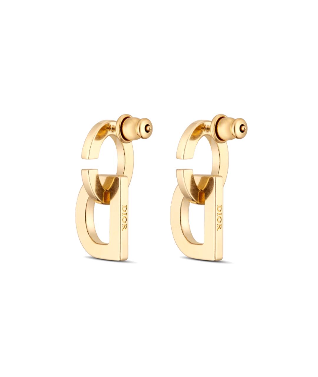 CHRISTIAN DIOR Золотые металлические серьги, фото 4