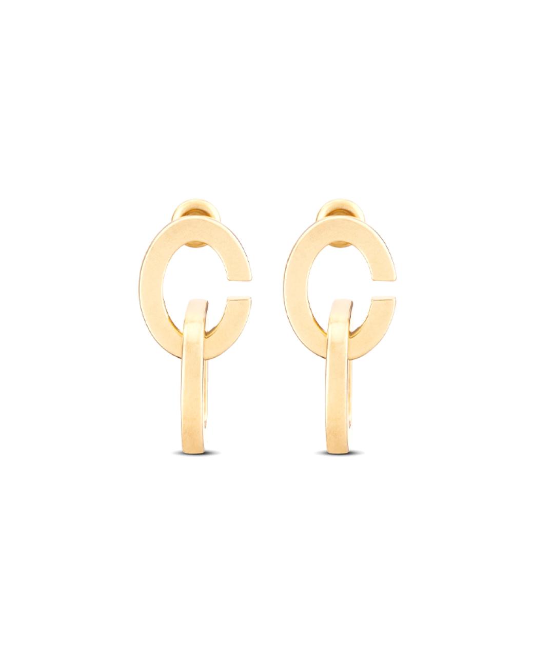 CHRISTIAN DIOR Золотые металлические серьги, фото 2