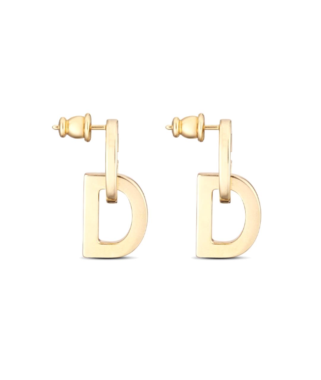 CHRISTIAN DIOR Золотые металлические серьги, фото 3