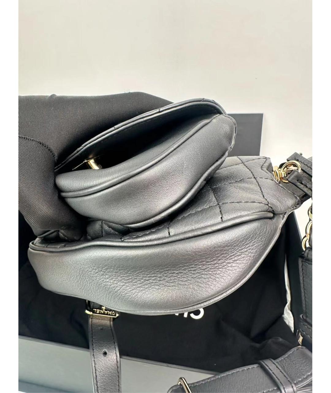 CHANEL Черная кожаная поясная сумка, фото 3