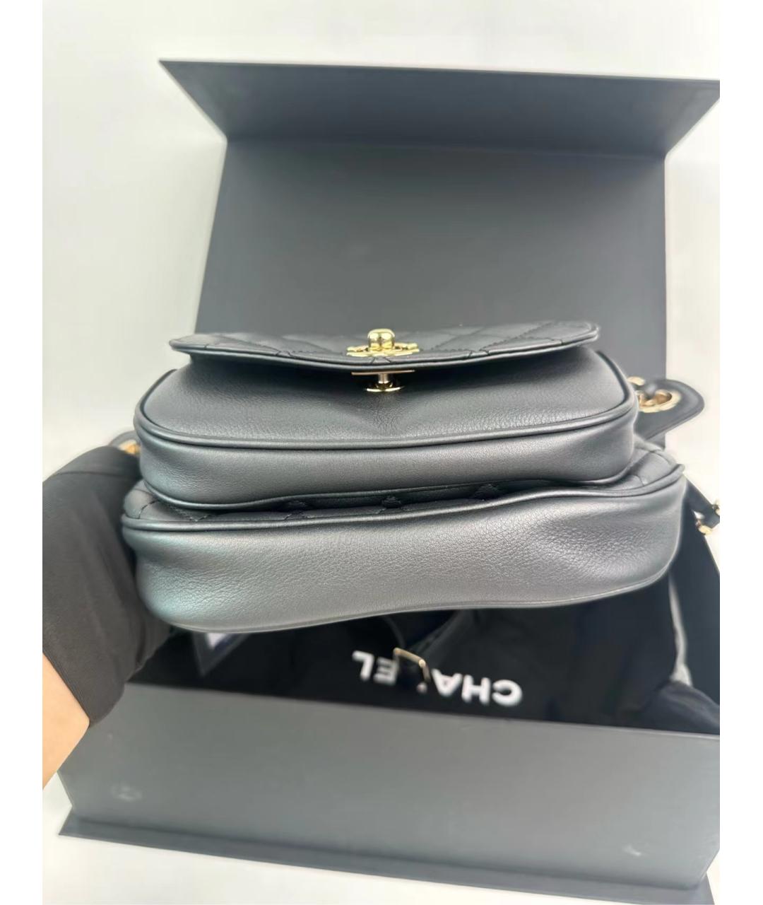 CHANEL Черная кожаная поясная сумка, фото 5