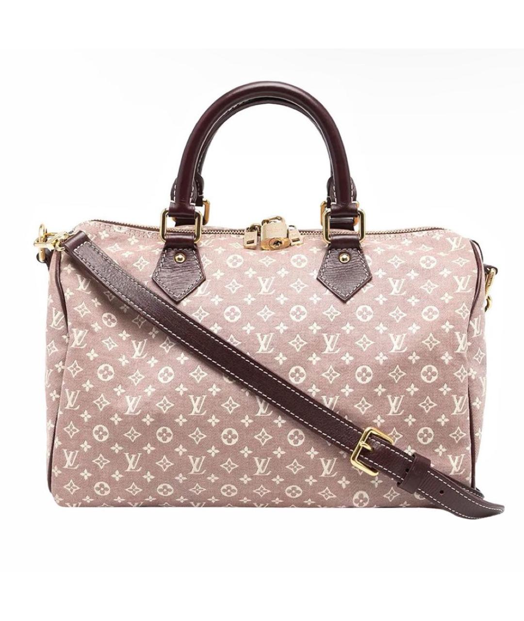 LOUIS VUITTON Бордовая жаккардовая сумка с короткими ручками, фото 9
