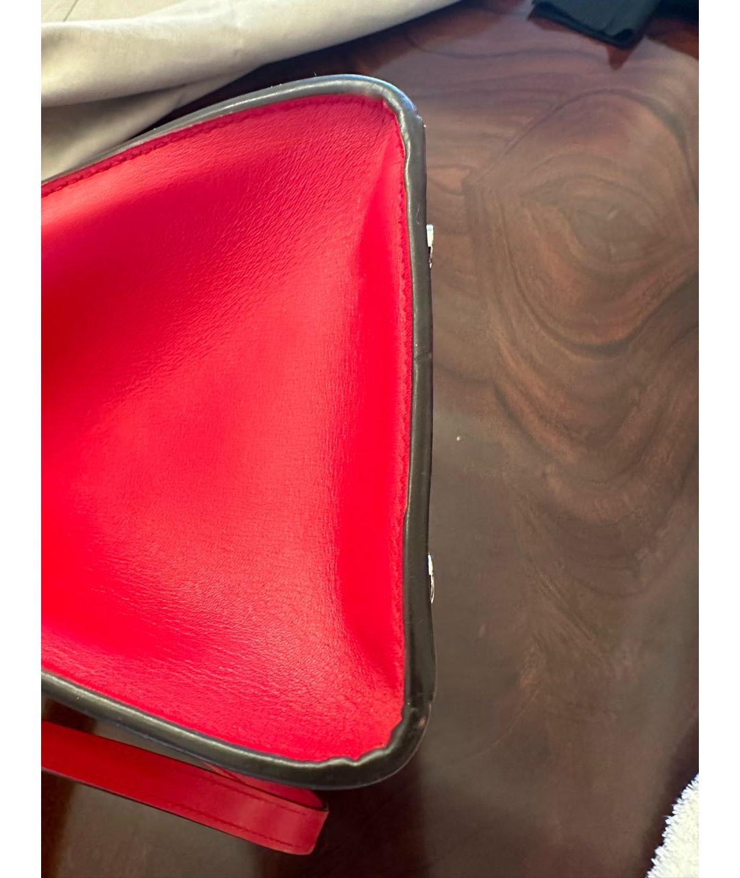 LOUIS VUITTON Красная кожаная сумка тоут, фото 6