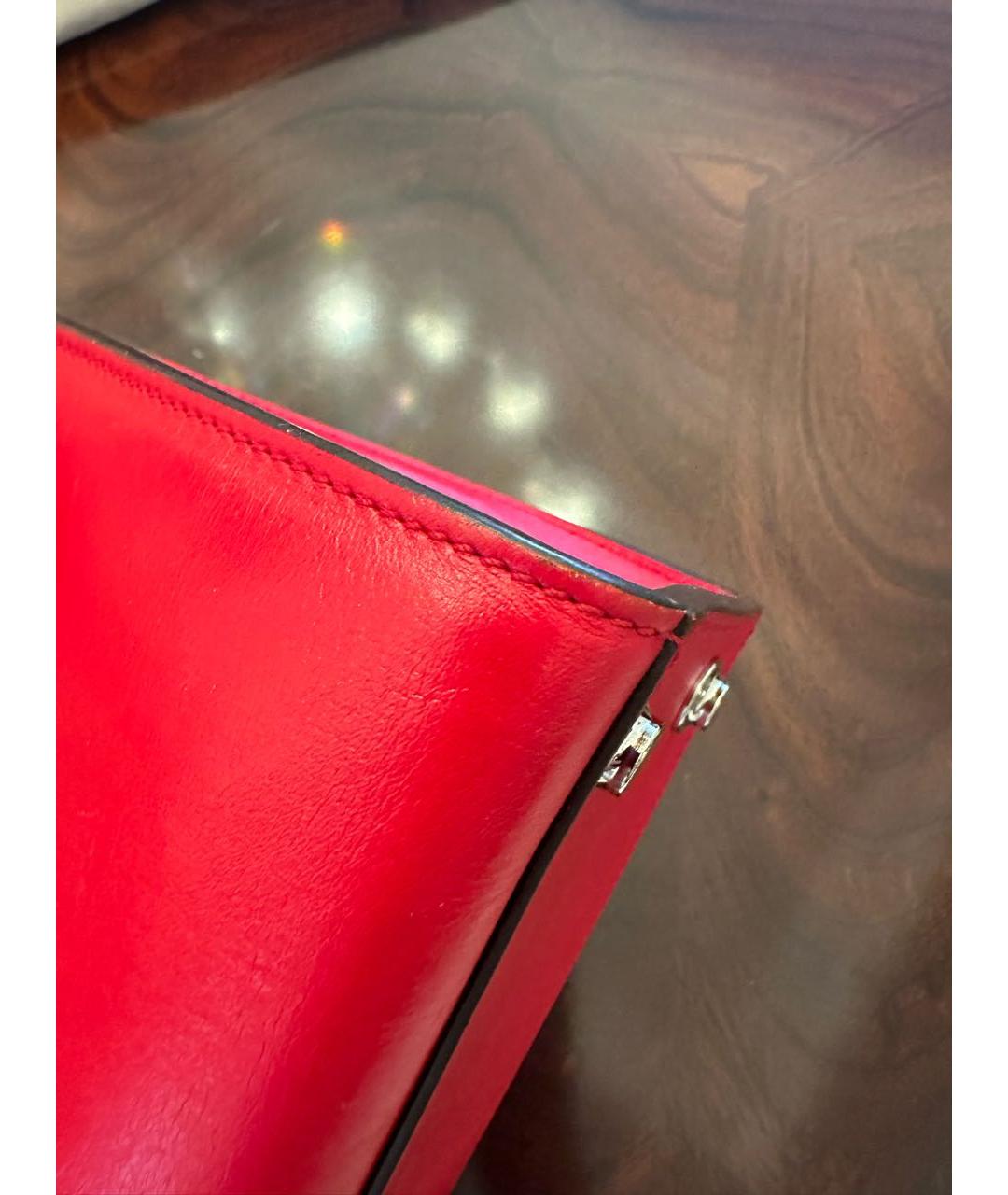 LOUIS VUITTON Красная кожаная сумка тоут, фото 7