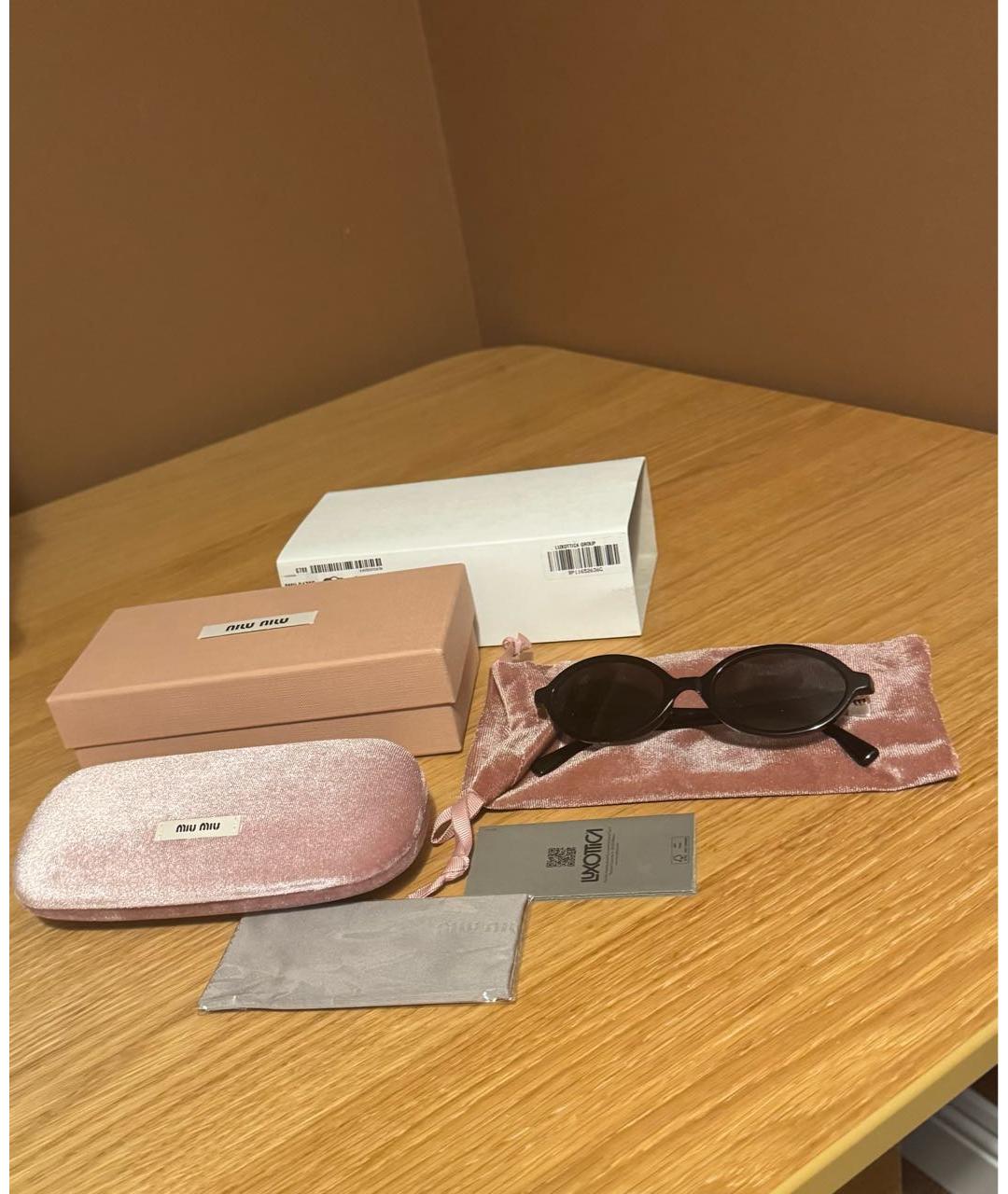 MIU MIU Черные солнцезащитные очки, фото 8