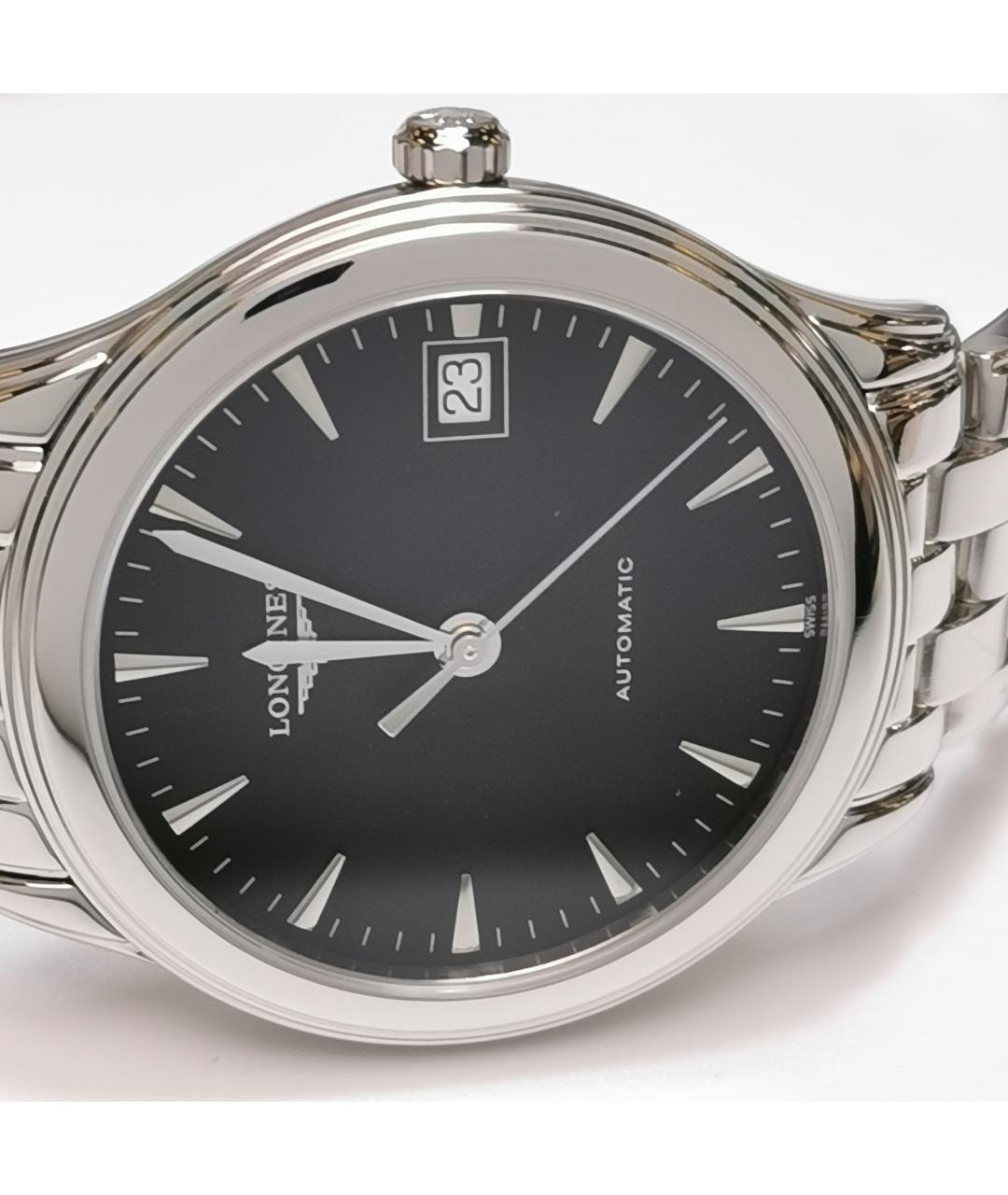 LONGINES Черные металлические часы, фото 3