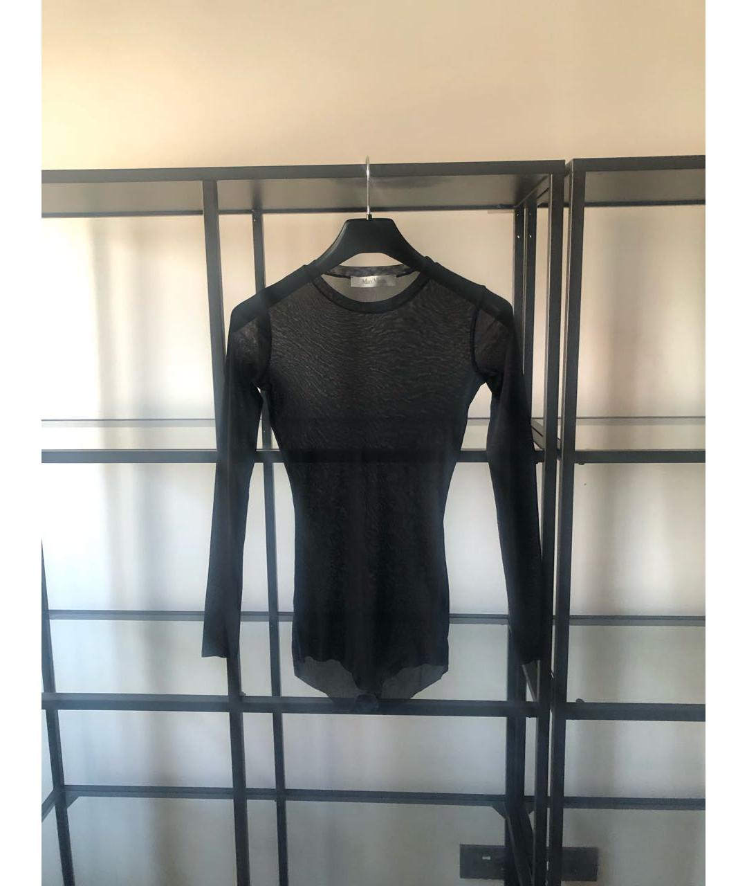 MAX MARA Черное вискозное боди, фото 4