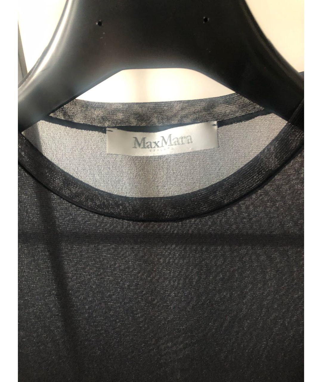 MAX MARA Черное вискозное боди, фото 3