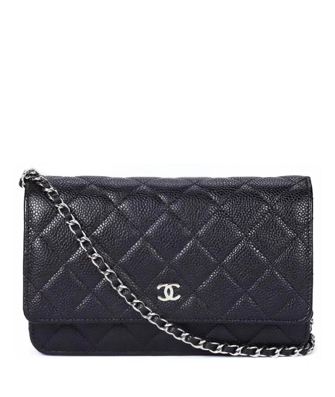 CHANEL Черная кожаная сумка через плечо, фото 6