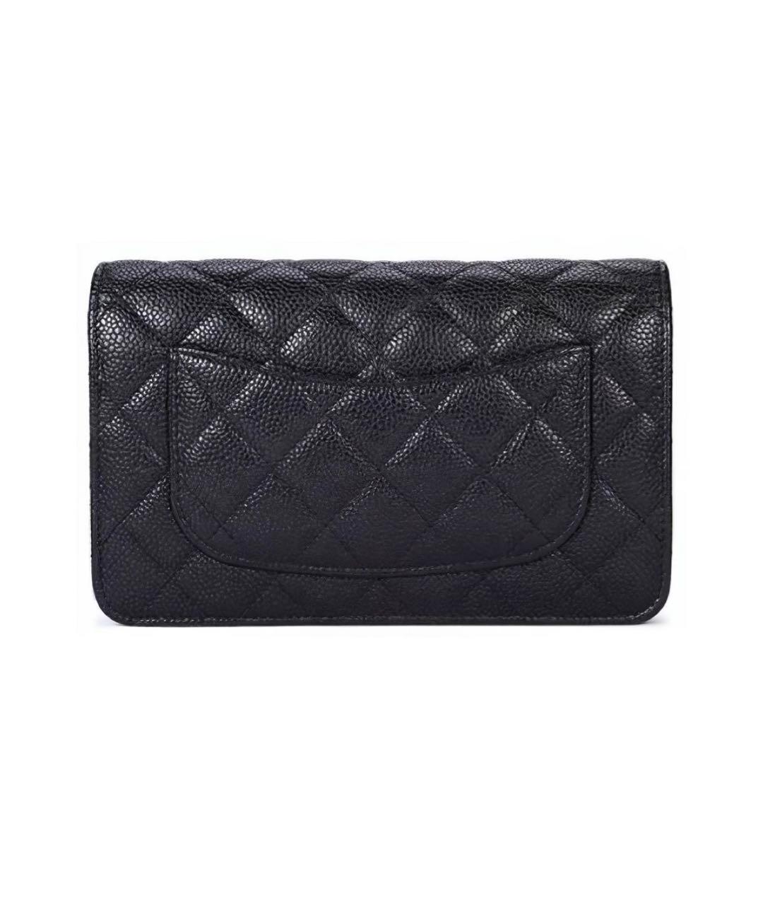 CHANEL Черная кожаная сумка через плечо, фото 4