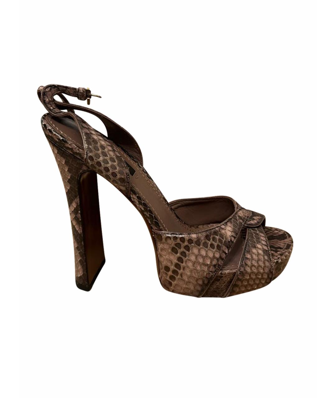 LOUIS VUITTON Розовые кожаные босоножки, фото 1