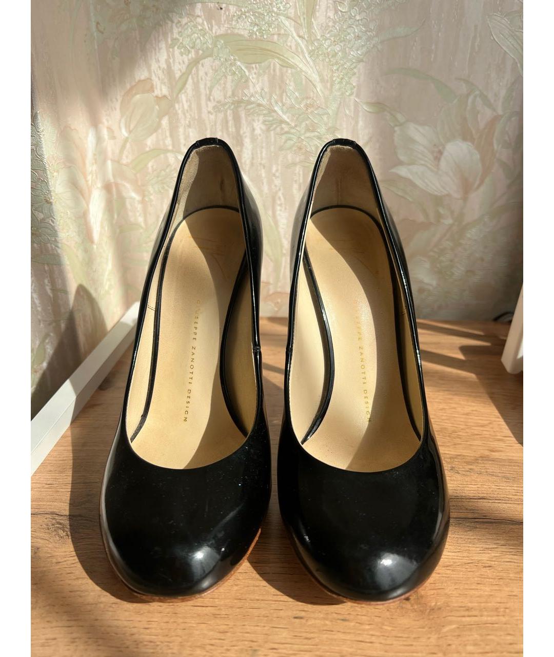 GIUSEPPE ZANOTTI DESIGN Черные туфли из лакированной кожи, фото 2