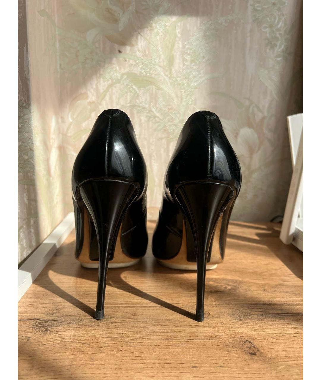 GIUSEPPE ZANOTTI DESIGN Черные туфли из лакированной кожи, фото 4