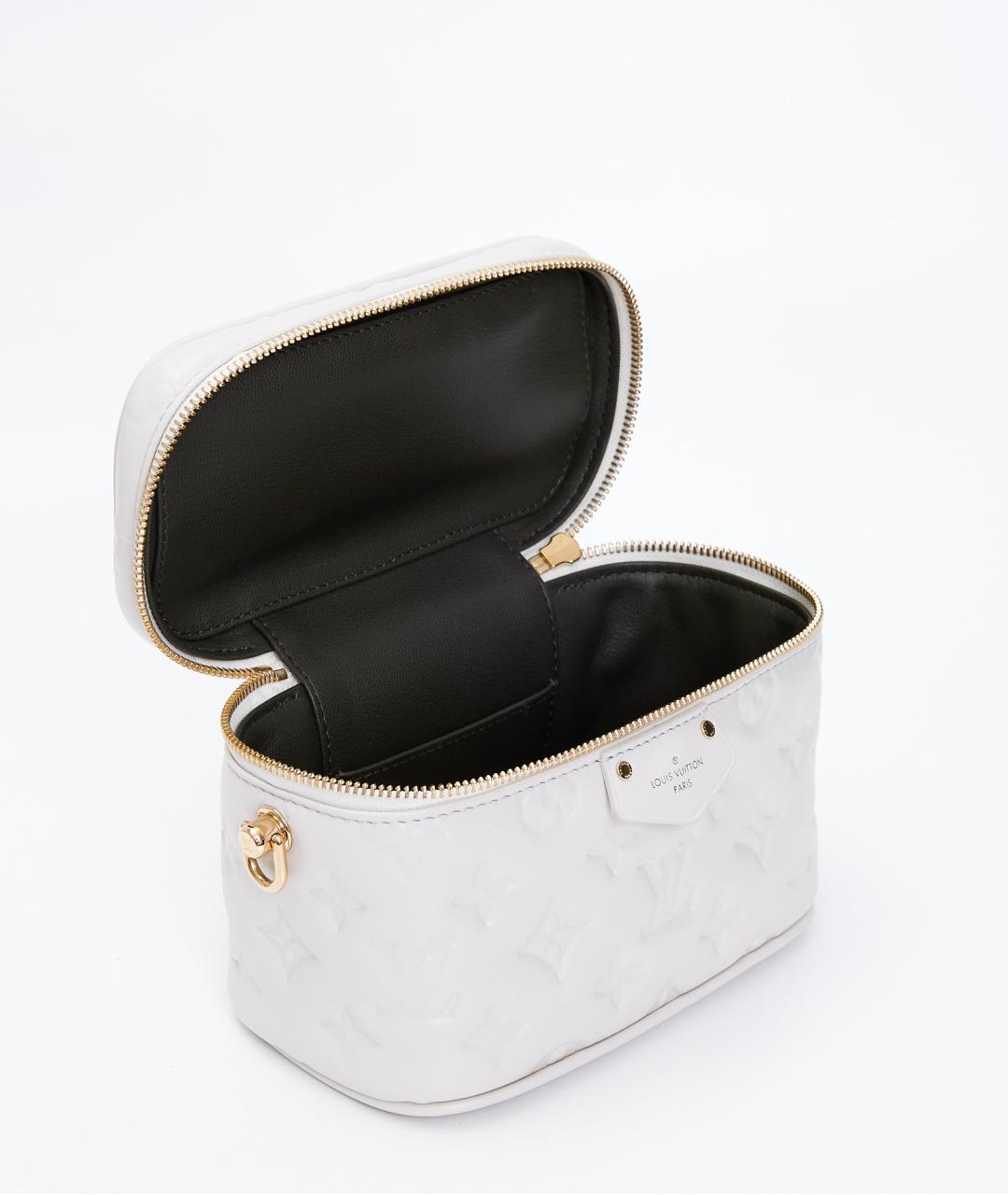 LOUIS VUITTON Белая кожаная сумка с короткими ручками, фото 6