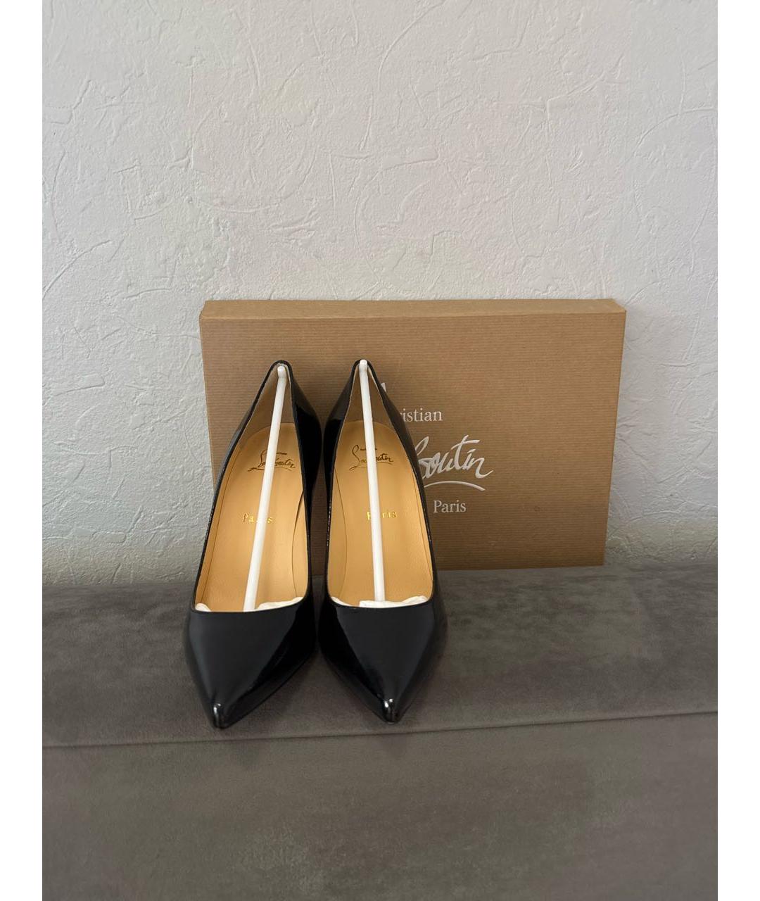CHRISTIAN LOUBOUTIN Черные туфли из лакированной кожи, фото 2