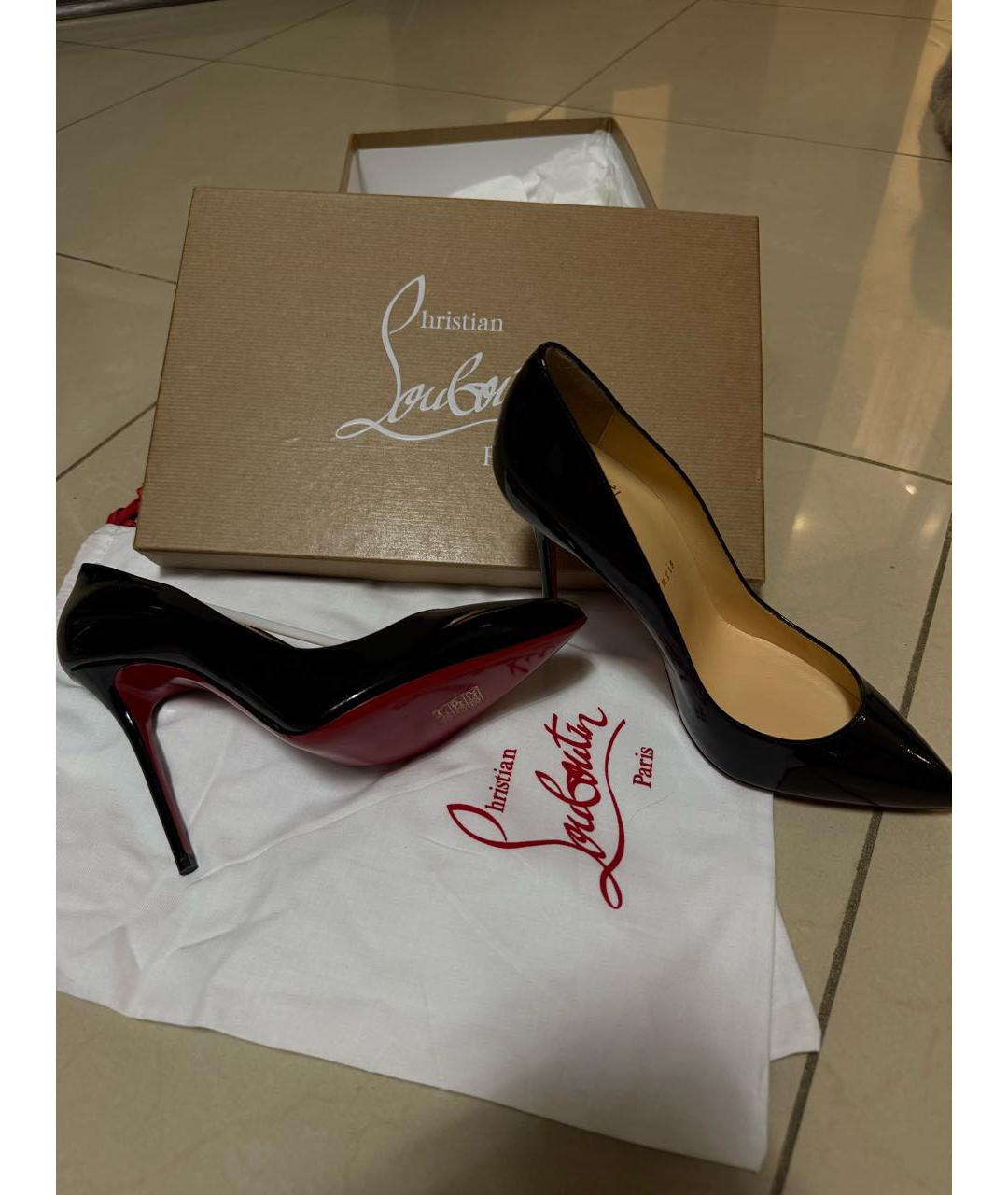 CHRISTIAN LOUBOUTIN Черные туфли из лакированной кожи, фото 7