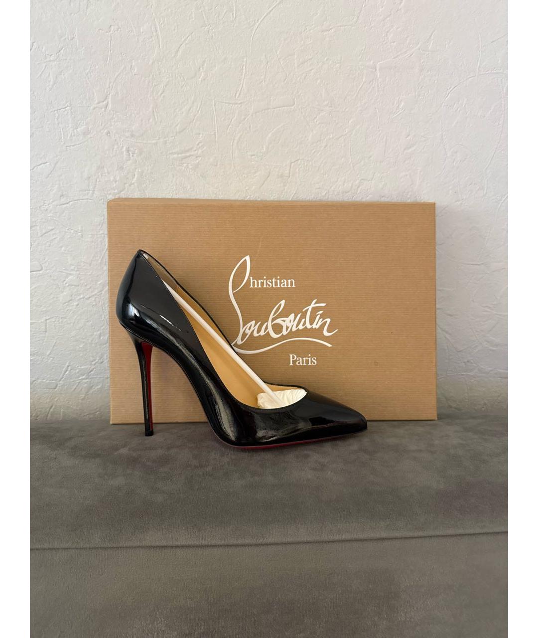 CHRISTIAN LOUBOUTIN Черные туфли из лакированной кожи, фото 9