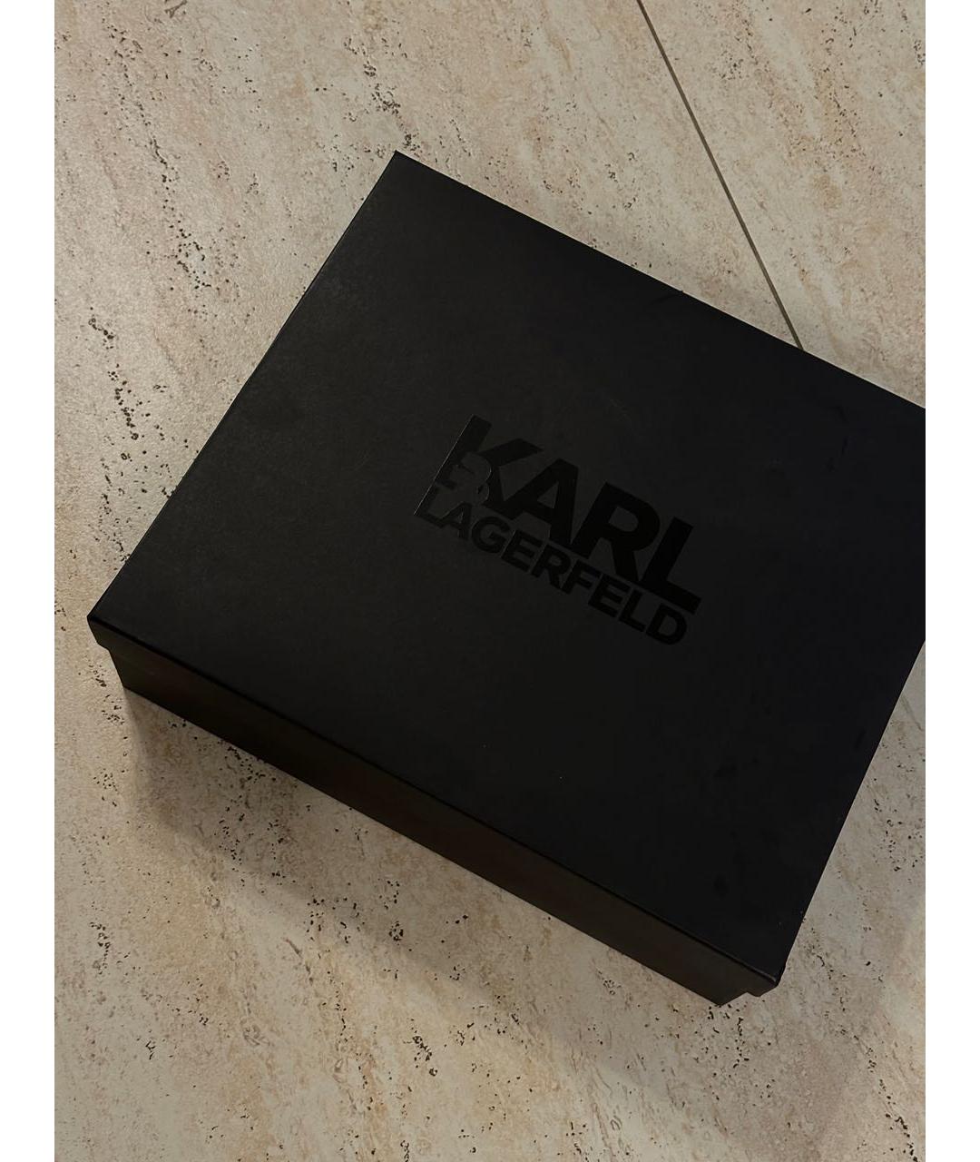 KARL LAGERFELD Черные кожаные ботинки, фото 7