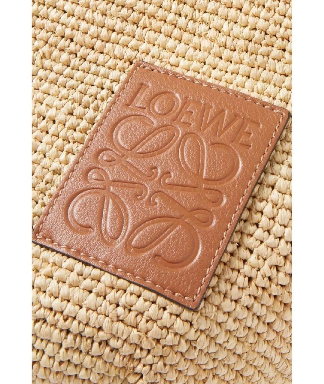 LOEWE Бежевая пелетеная сумка через плечо, фото 4