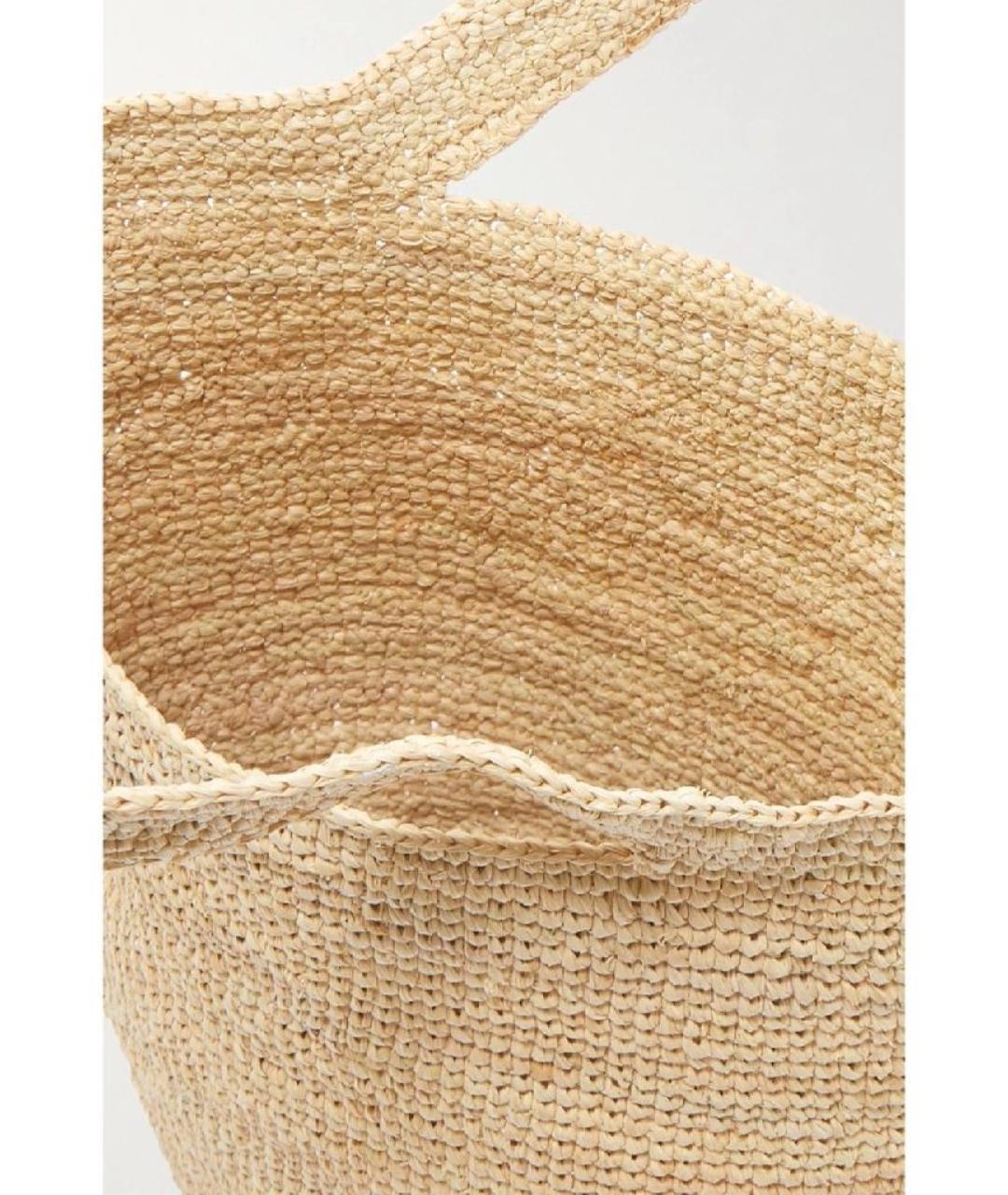 LOEWE Бежевая пелетеная сумка через плечо, фото 5