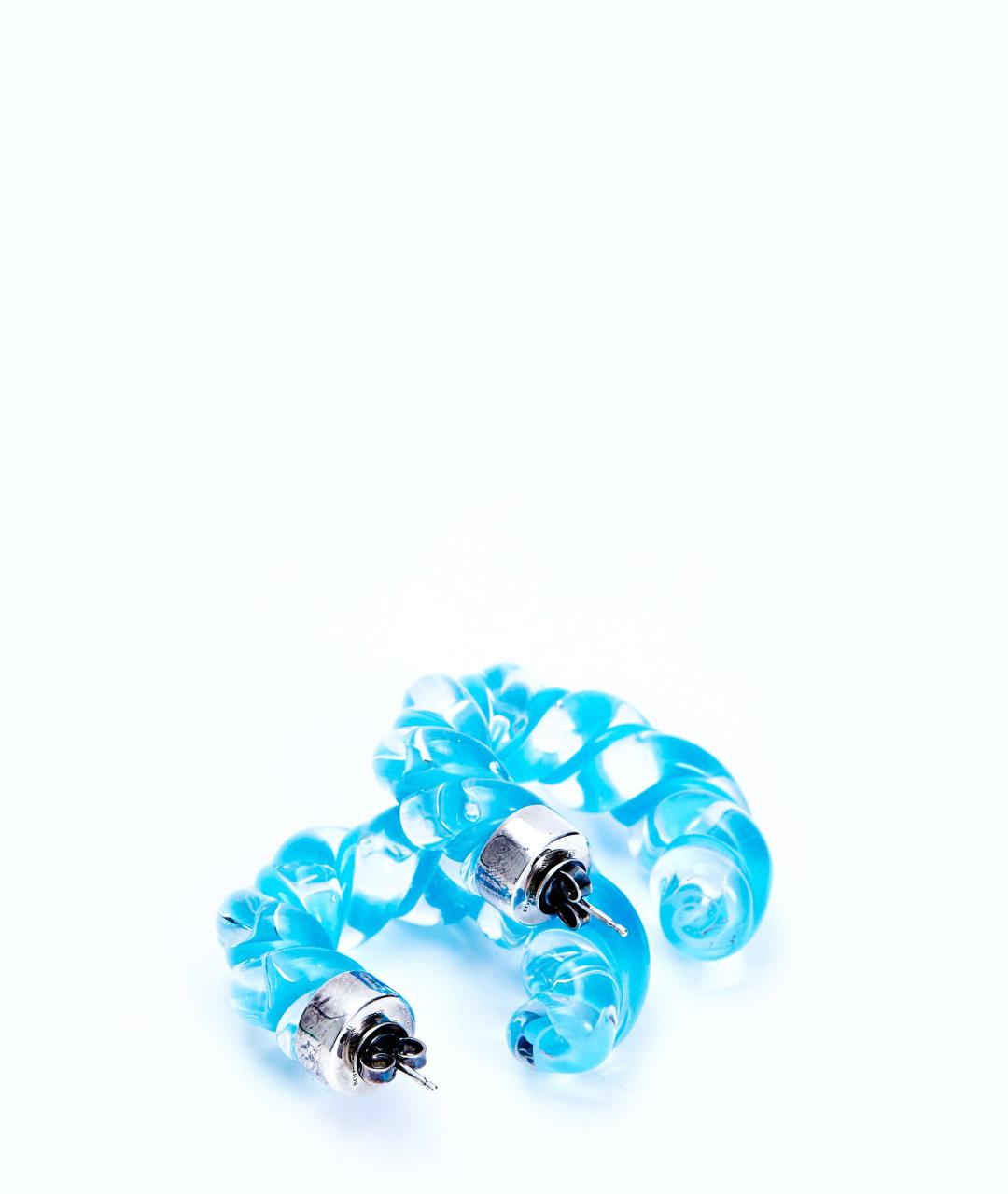 BOTTEGA VENETA Голубые пластиковые серьги, фото 3