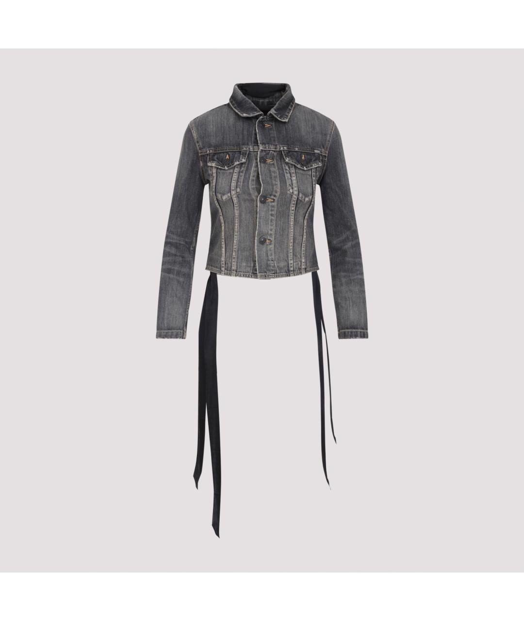 BALENCIAGA Серая хлопковая куртка, фото 2