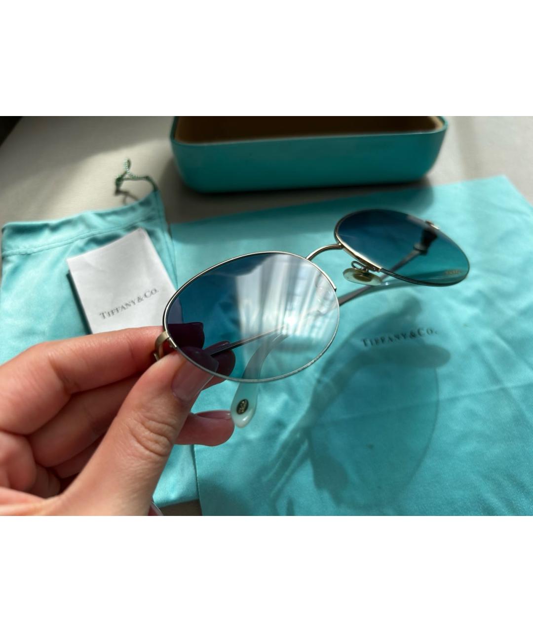 TIFFANY&CO Голубые солнцезащитные очки, фото 2