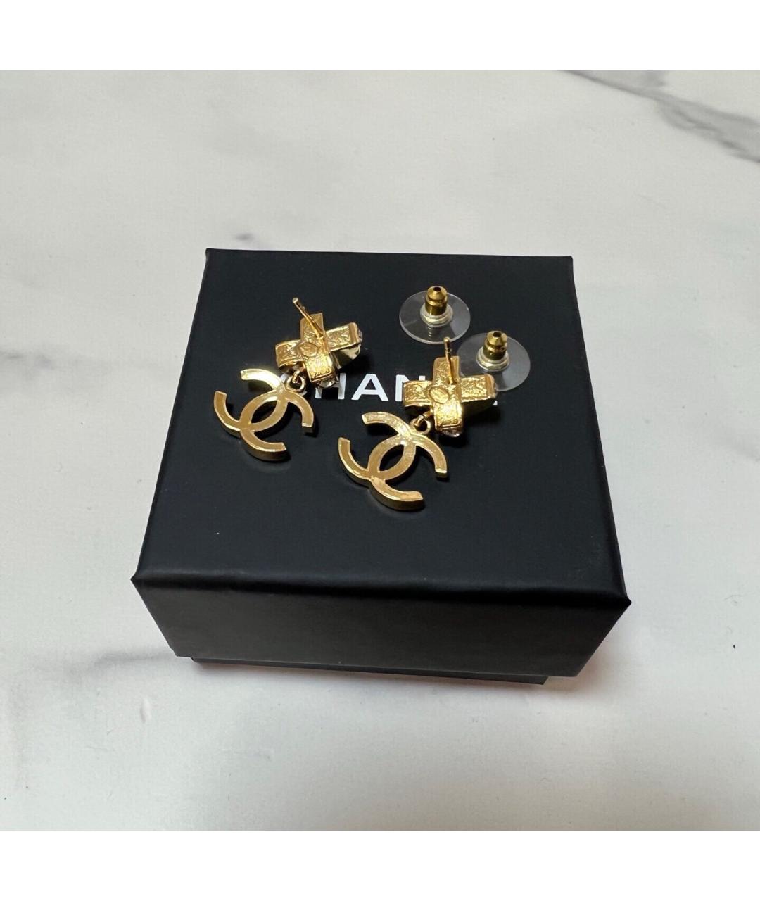 CHANEL Желтые серьги, фото 4