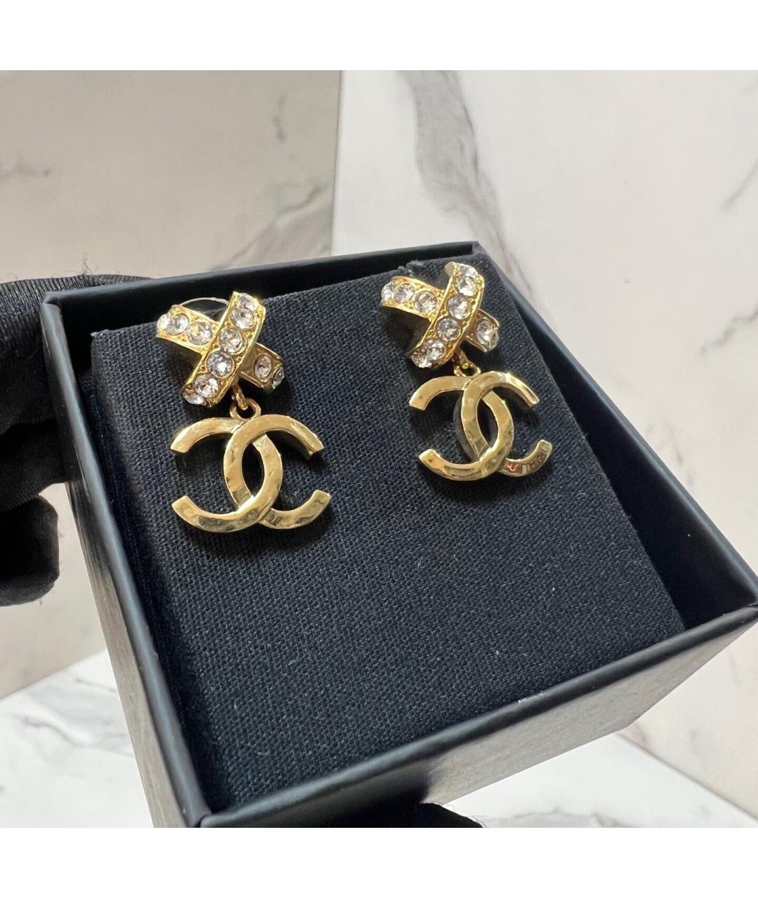 CHANEL Желтые серьги, фото 3