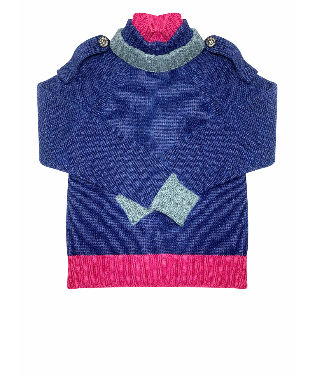 CHANEL PRE-OWNED Синий шерстяной джемпер / свитер, фото 1