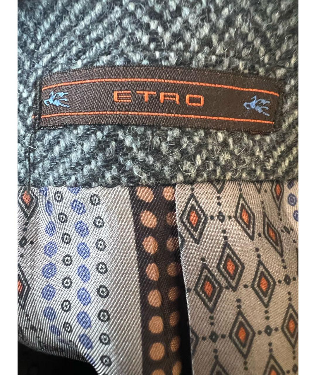 ETRO Серое шерстяное пальто, фото 3