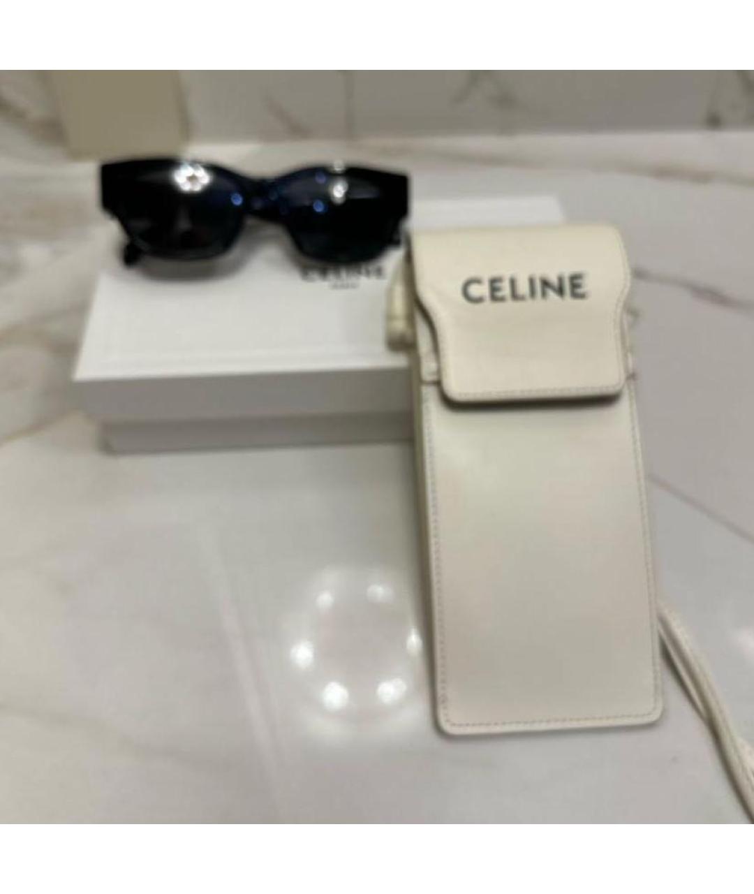 CELINE Черные пластиковые солнцезащитные очки, фото 4