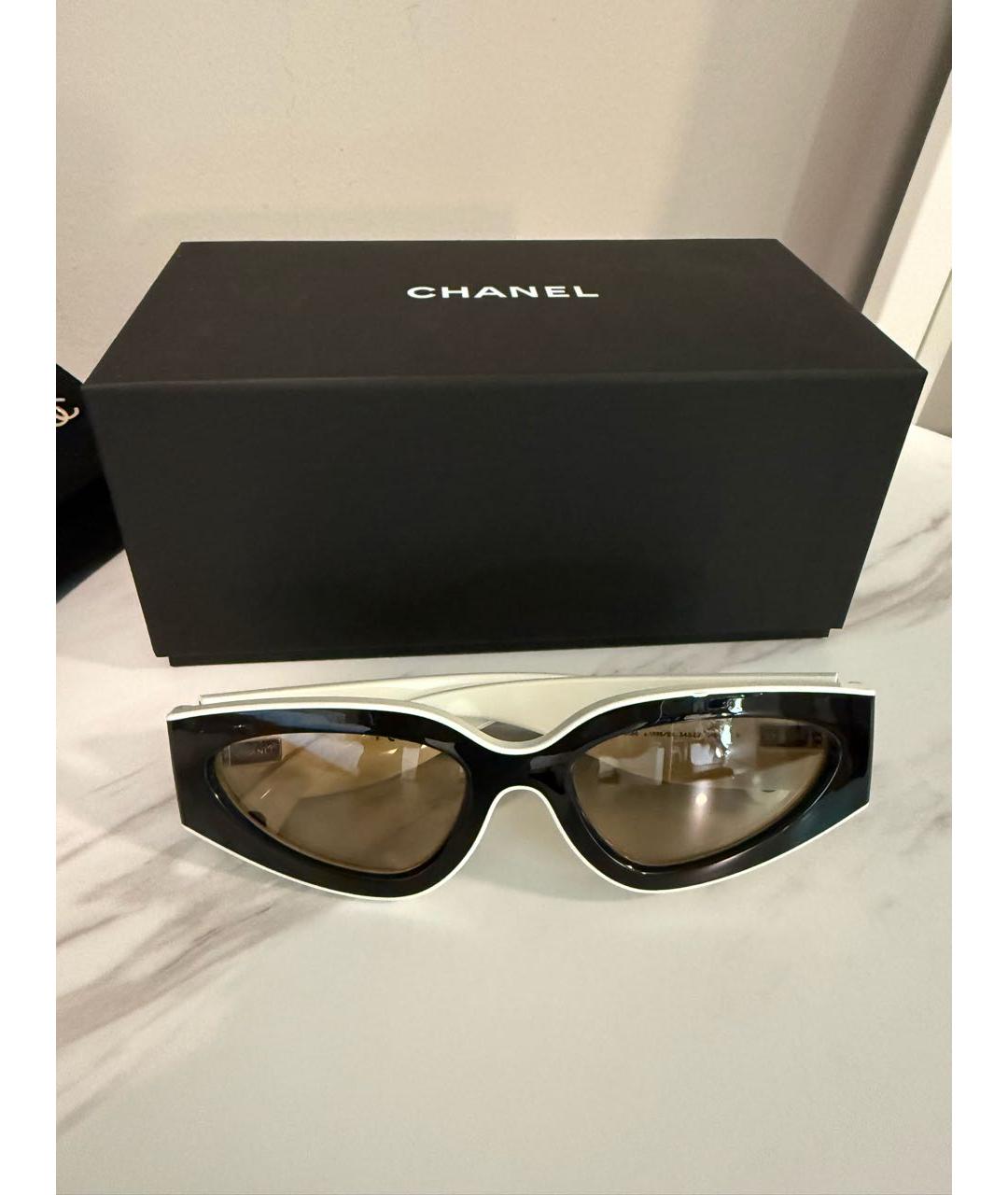 CHANEL Черные пластиковые солнцезащитные очки, фото 8
