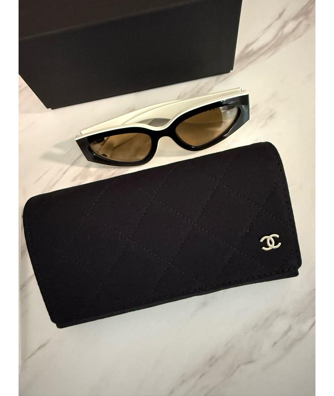 CHANEL Черные пластиковые солнцезащитные очки, фото 5