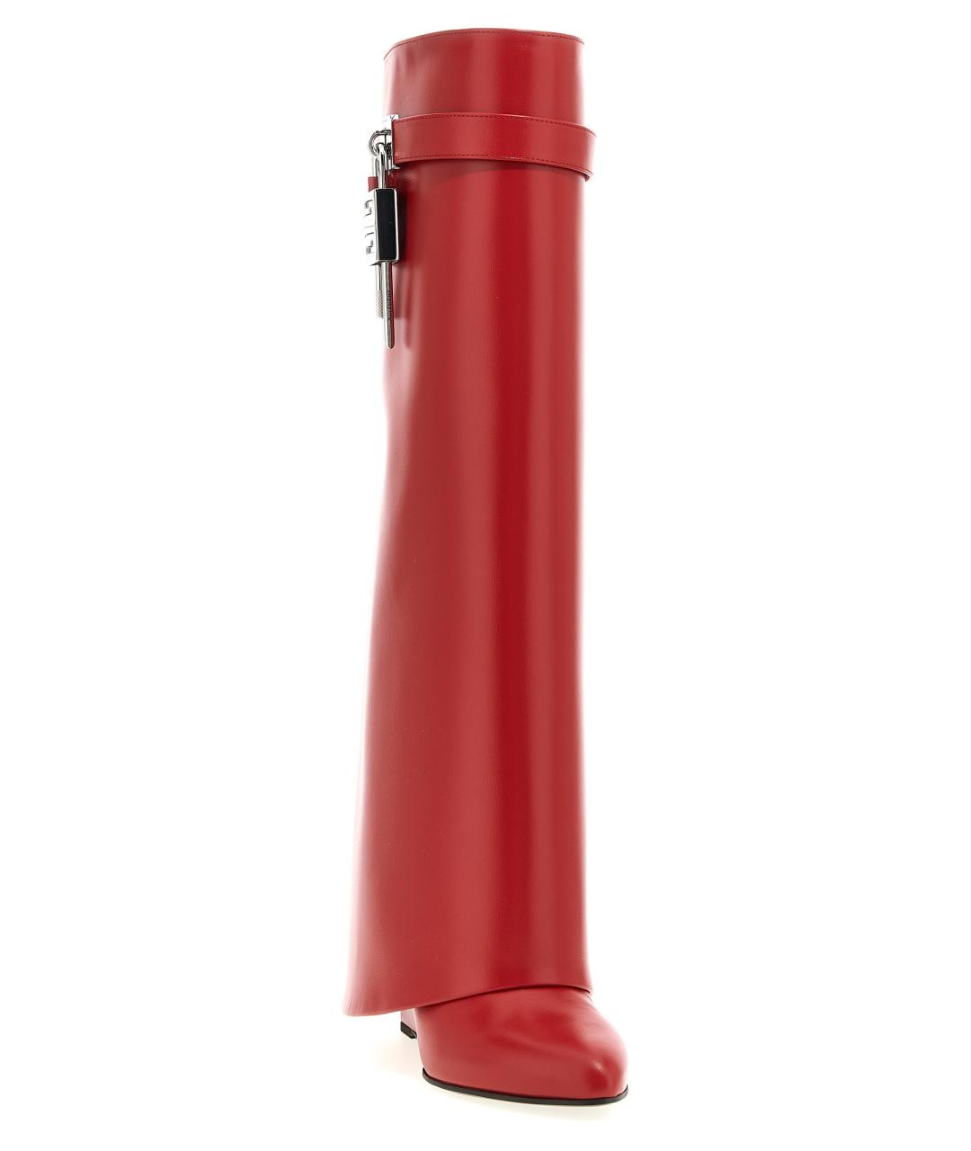 GIVENCHY Красные кожаные сапоги, фото 3
