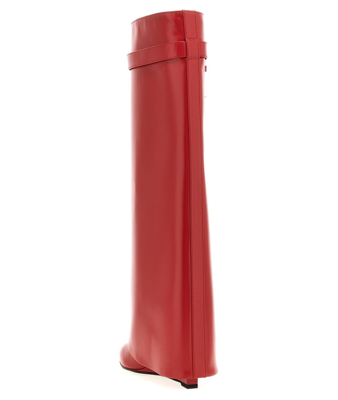 GIVENCHY Красные кожаные сапоги, фото 4