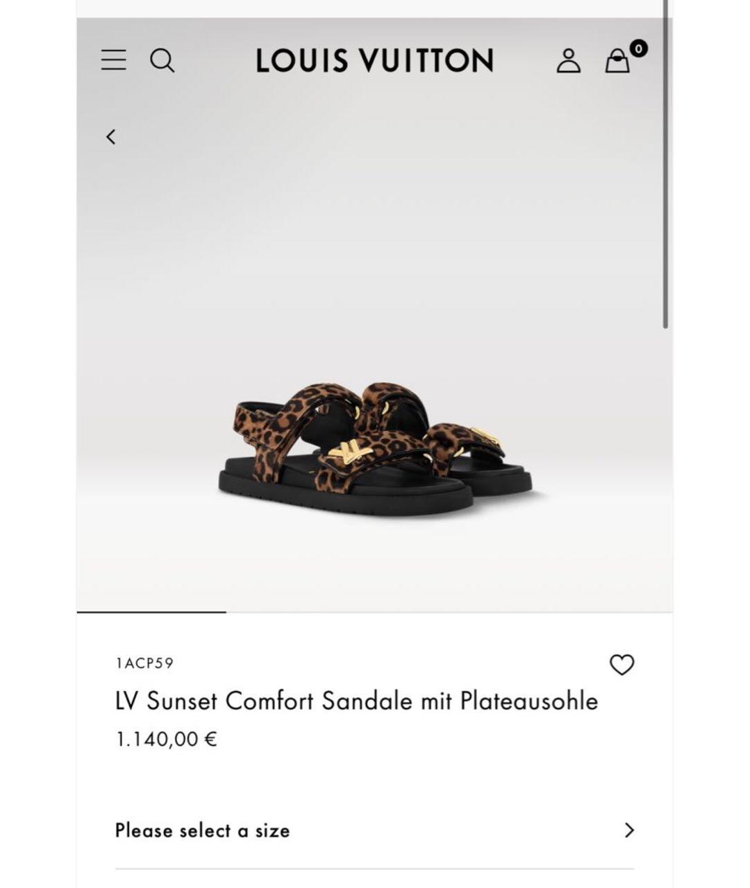 LOUIS VUITTON Бежевые сандалии, фото 7