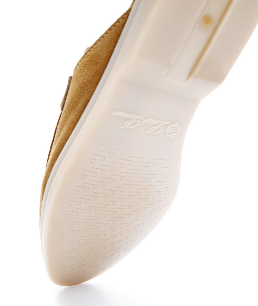 LORO PIANA Горчичные замшевые сабо, фото 7