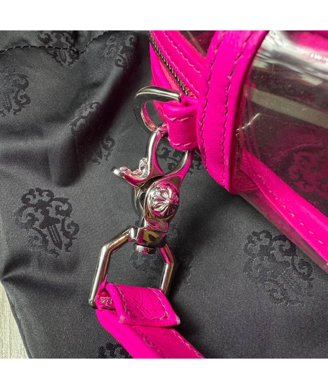 CHROME HEARTS Розовая кожаная сумка на плечо, фото 5