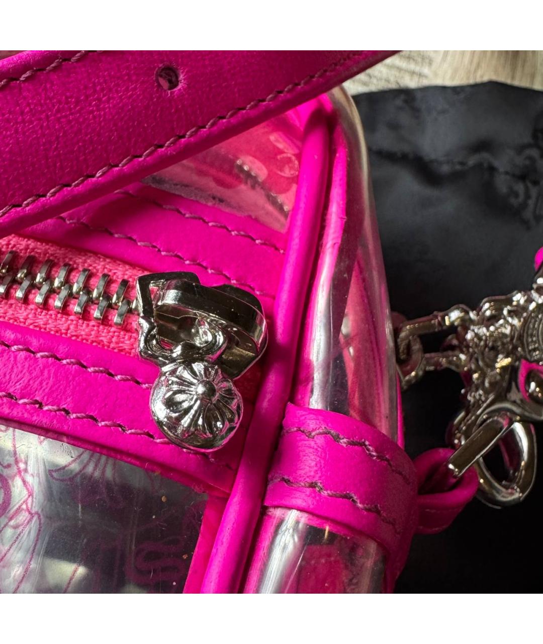 CHROME HEARTS Розовая кожаная сумка на плечо, фото 4