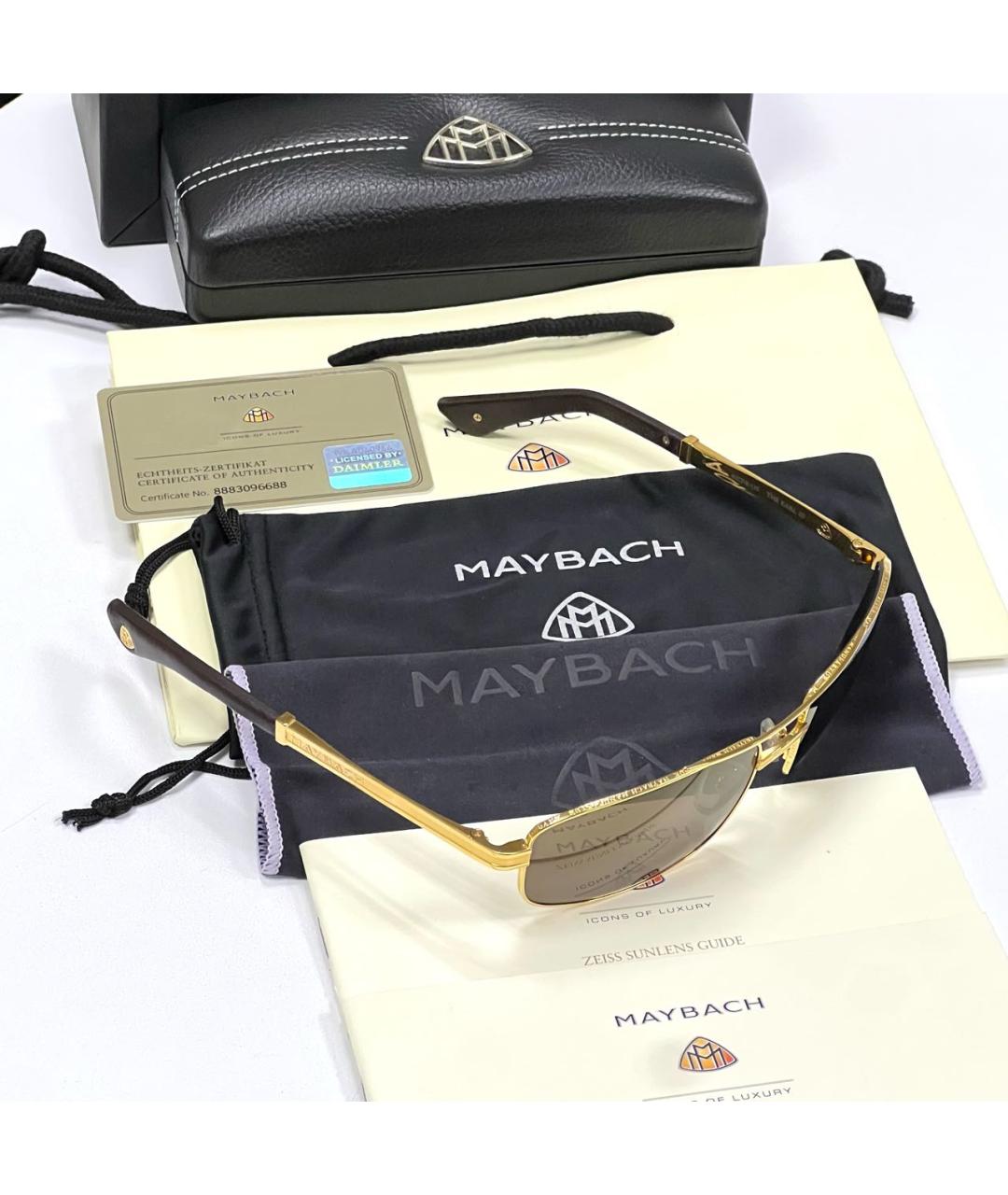 MAYBACH Золотые металлические солнцезащитные очки, фото 8
