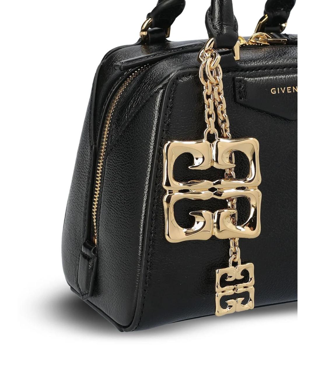 GIVENCHY Черная кожаная сумка с короткими ручками, фото 4