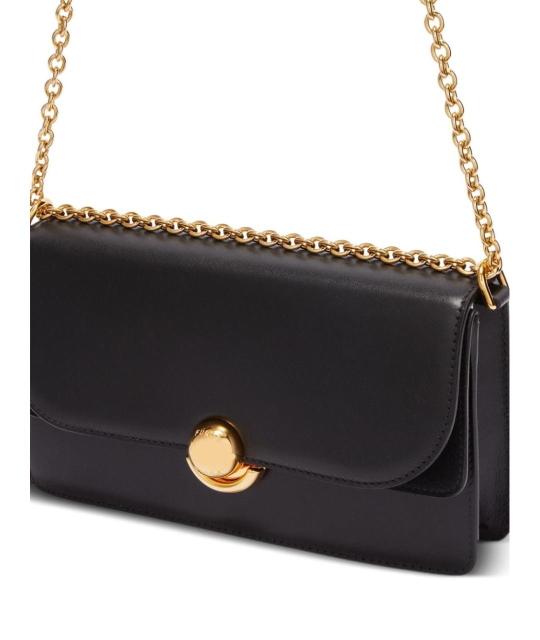 FURLA Черная кожаная сумка через плечо, фото 3